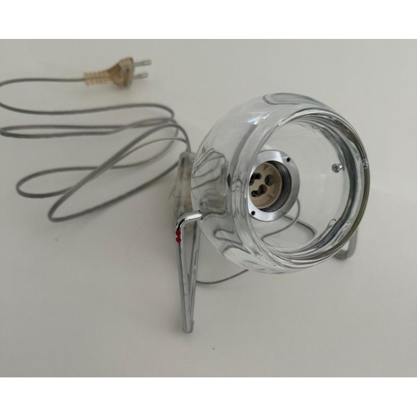 Fabbian d57b0300 Beluga table lamp in clear crystal glass 1x50w gu10